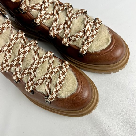 Circus Sam Edelman Womens Gretchen Brown Shearling Hiker Boot Fuzzy size 10 - Picture 10 of 15
